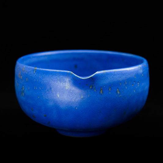Matcha bowl in cobalt blue glaze #25-3