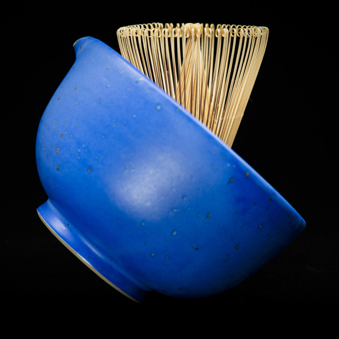 Matcha bowl in cobalt blue glaze #25-4
