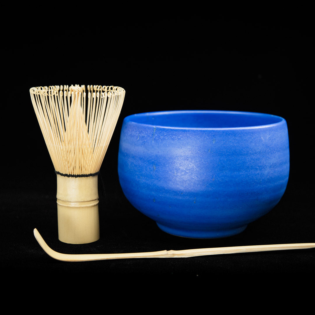Matcha bowl in cobalt blue glaze #25-2