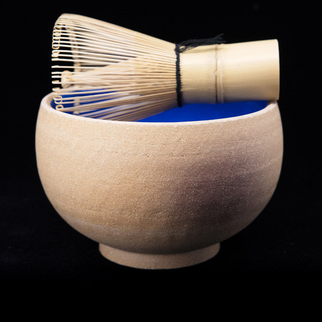 Matcha bowl in ochre stoneware #25-0