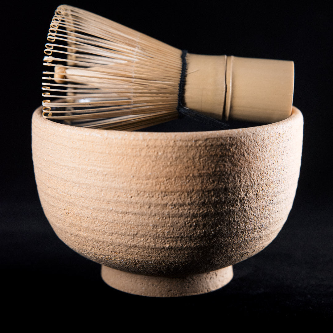 Matcha bowl in ochre stoneware #25-3