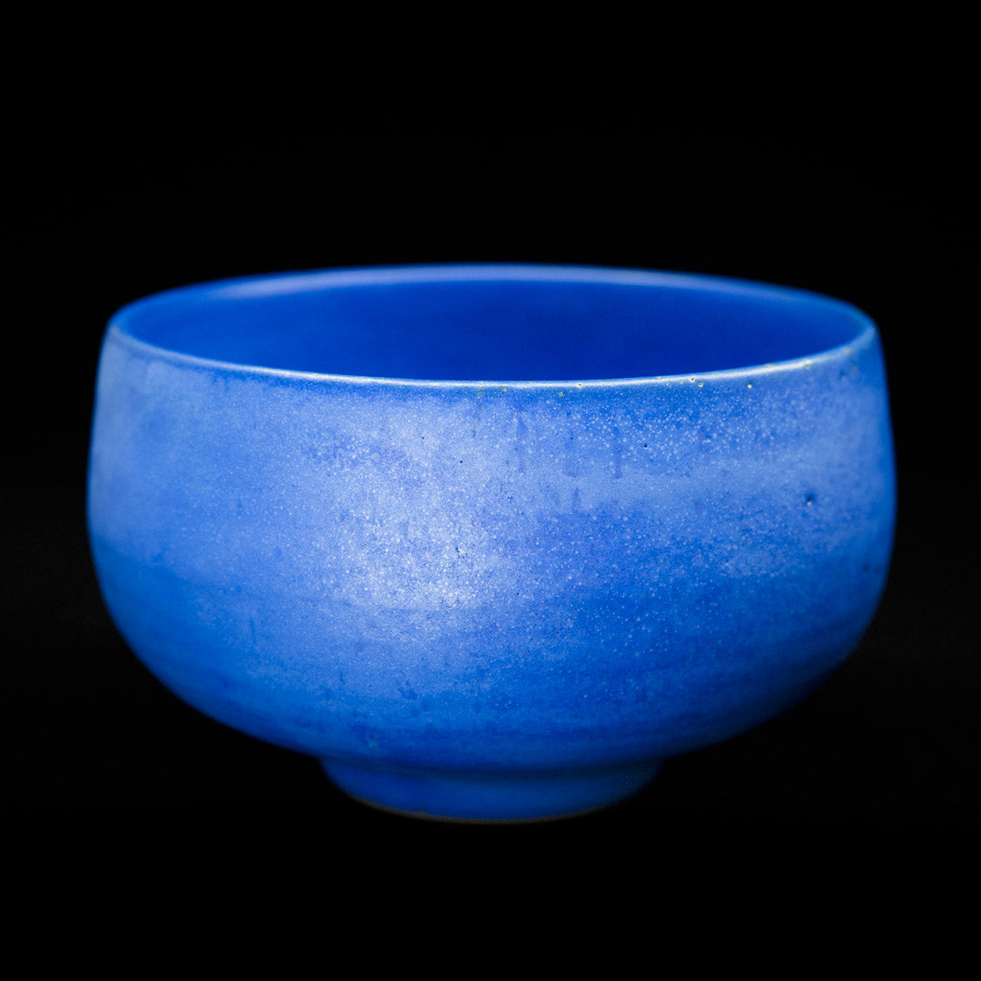 Matcha bowl in cobalt blue glaze #25-1