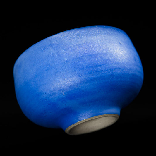 Matcha bowl in cobalt blue glaze #25-1
