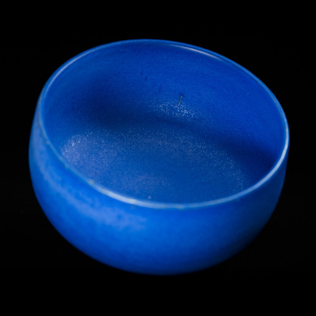 Matcha bowl in cobalt blue glaze #25-1