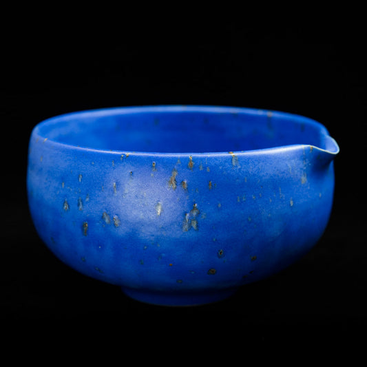 Matcha bowl in cobalt blue glaze #25-3