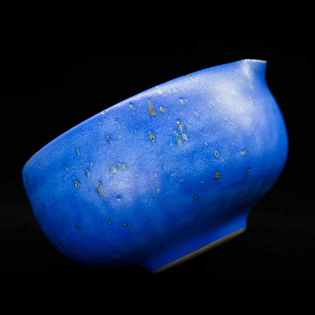 Matcha bowl in cobalt blue glaze #25-3