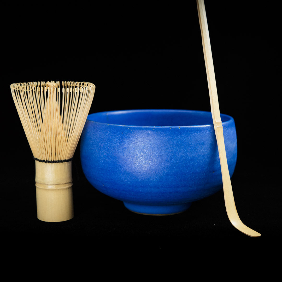 Matcha bowl in cobalt blue glaze #25-1