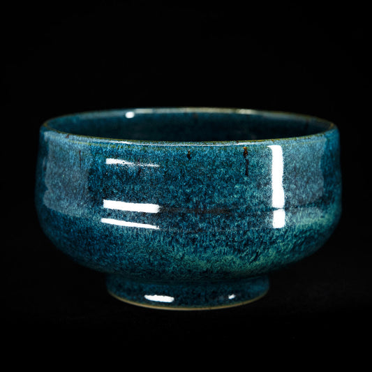 Matcha bowl in ocean green glaze #25-1
