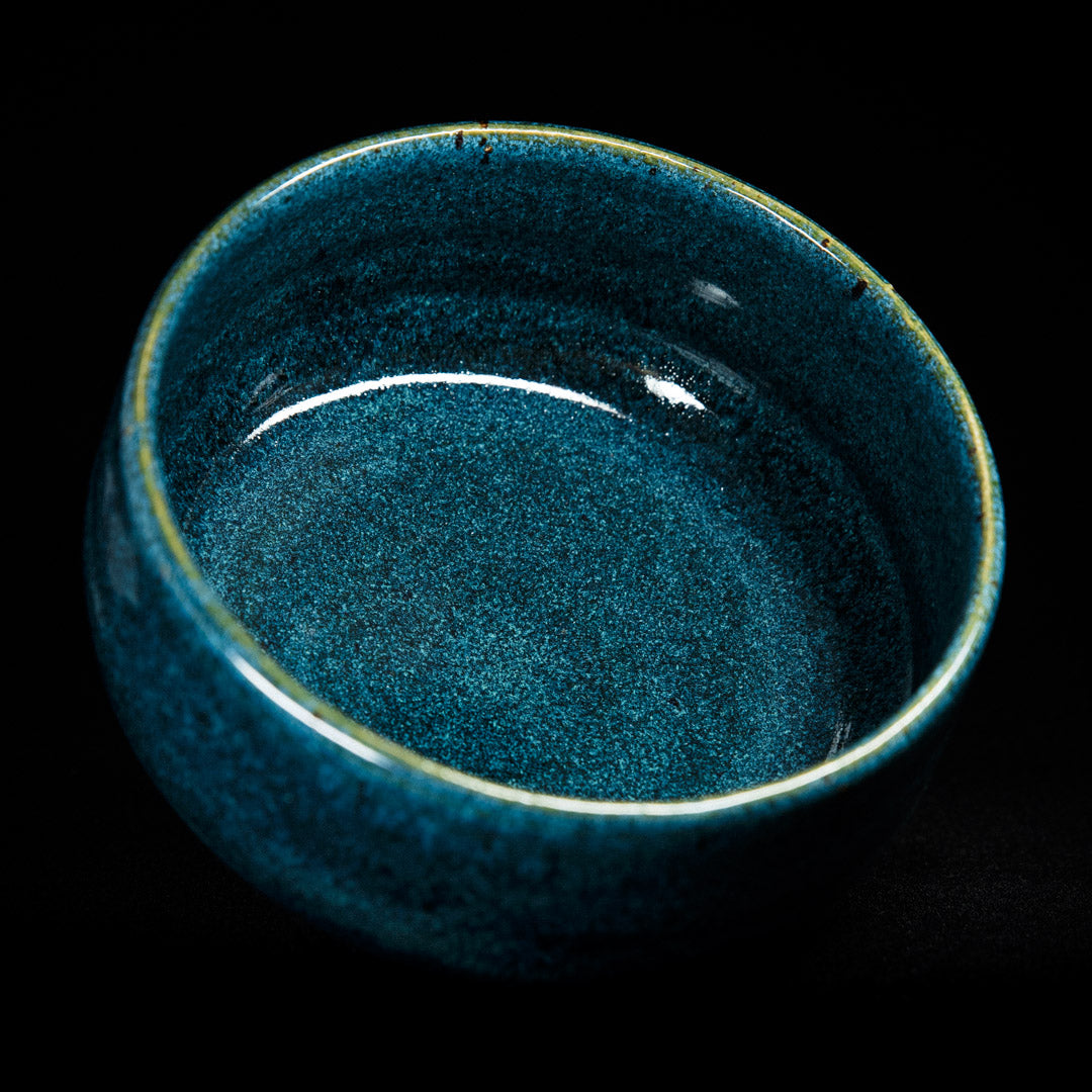 Matcha bowl in ocean green glaze #25-1