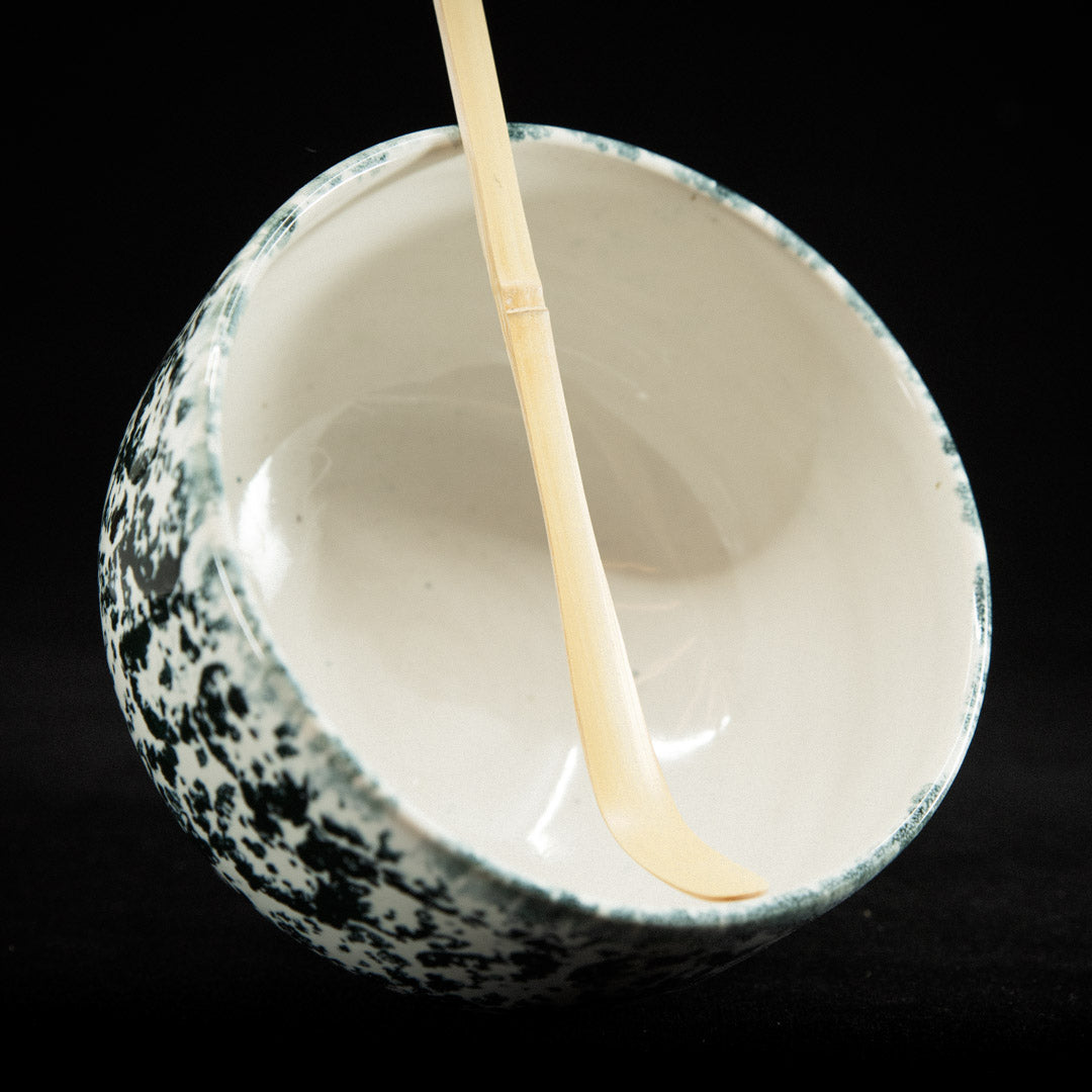 Matcha bowl in snow panther glaze #25-1