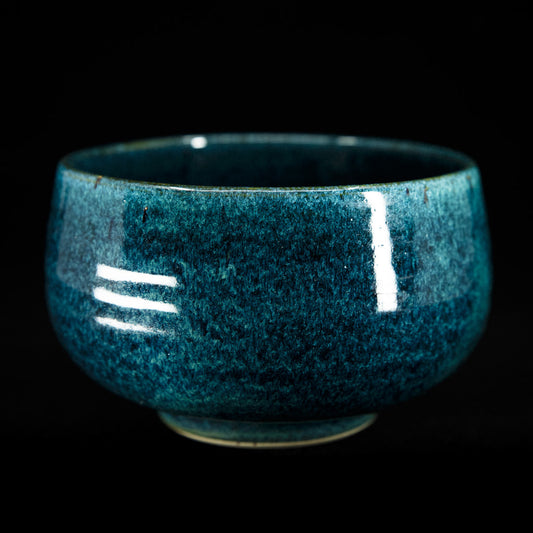 Matcha bowl in ocean green glaze #25-4