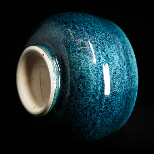 Matcha bowl in ocean green glaze #25-4