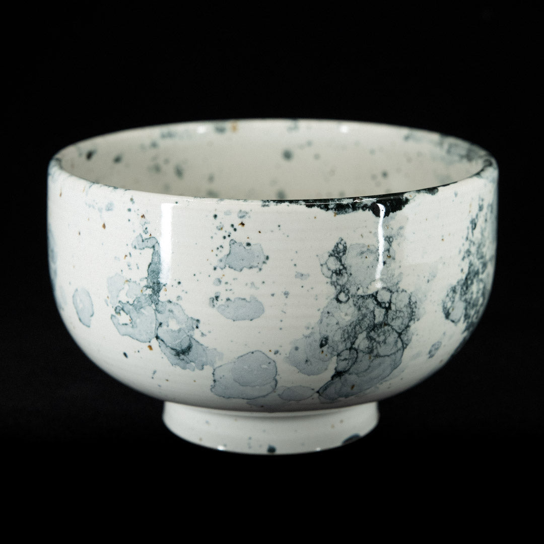 Matcha bowl in black bubble glaze #25-1
