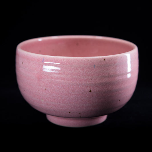 Matcha bowl in pink glaze #25-1