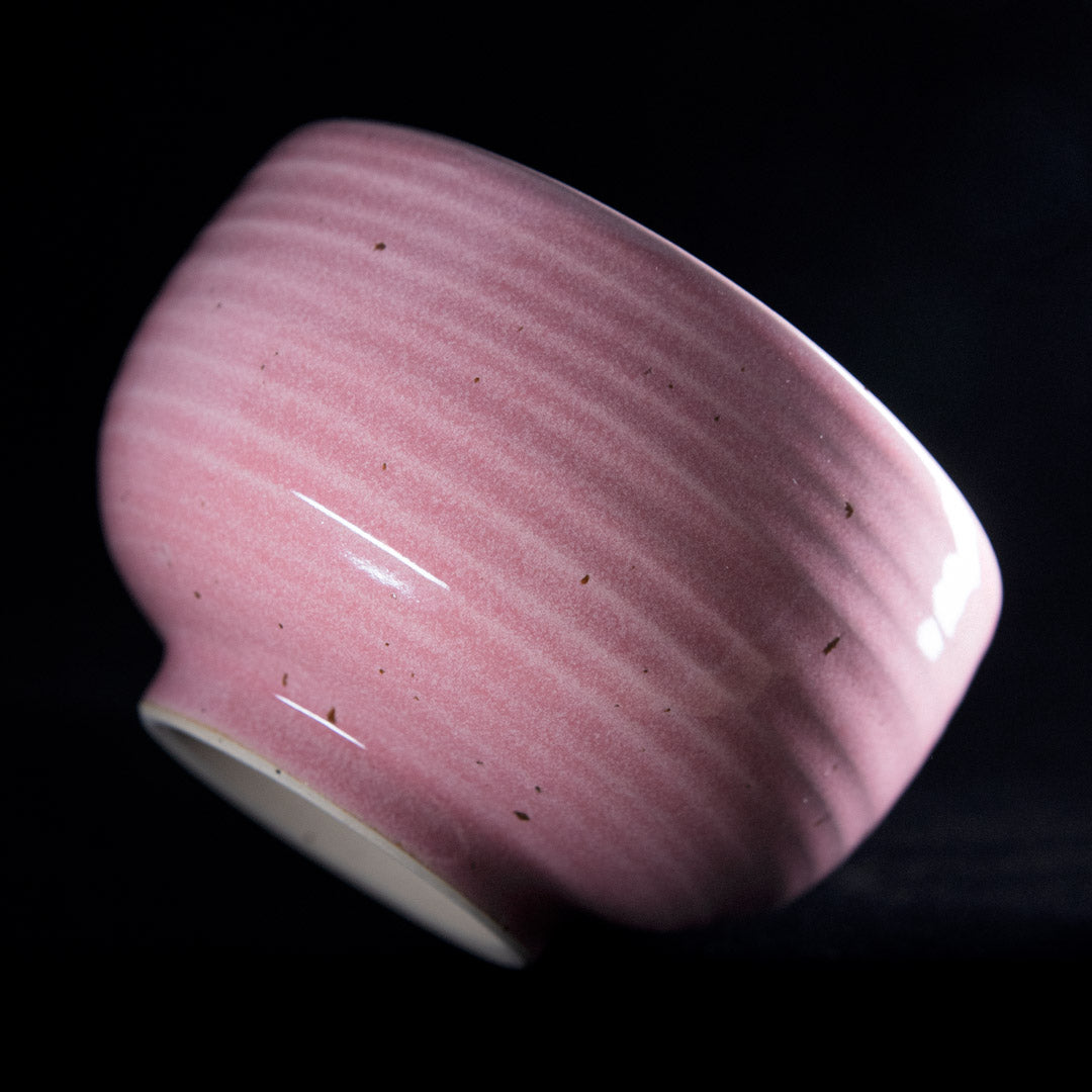 Matcha bowl in pink glaze #25-1