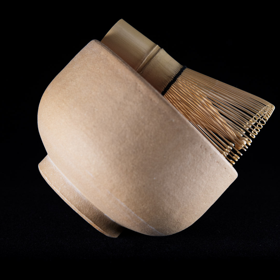 Matcha bowl in ochre stoneware #25-6