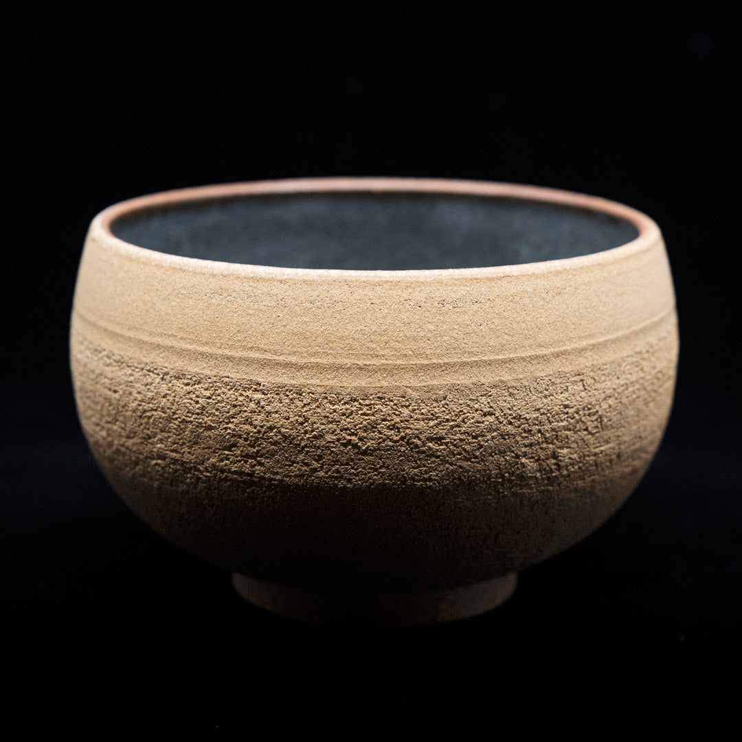 Matcha bowl in ochre stoneware #25-1