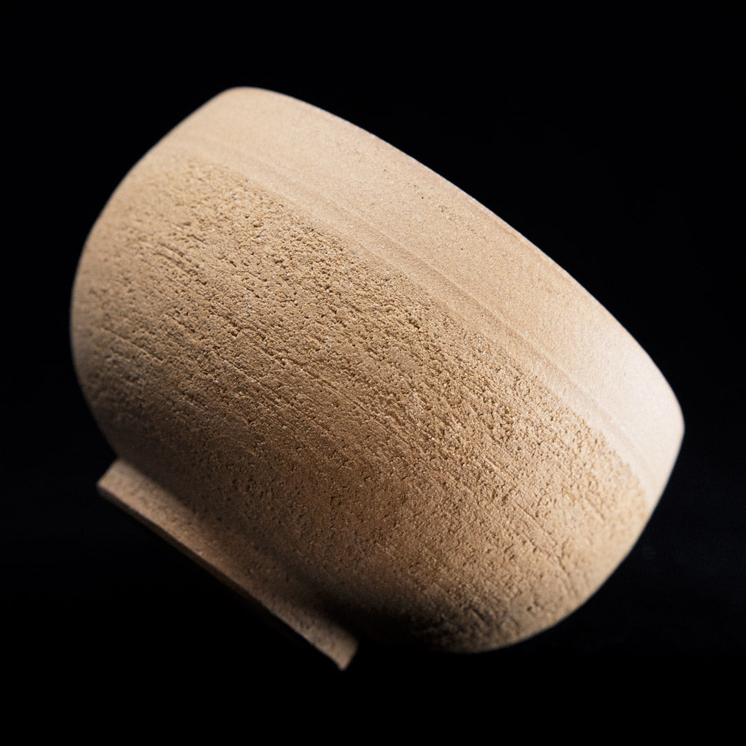 Matcha bowl in ochre stoneware #25-1