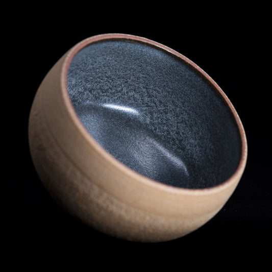 Matcha bowl in ochre stoneware #25-1