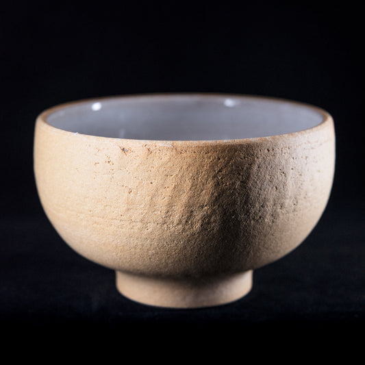Matcha bowl in ochre stoneware #25-4