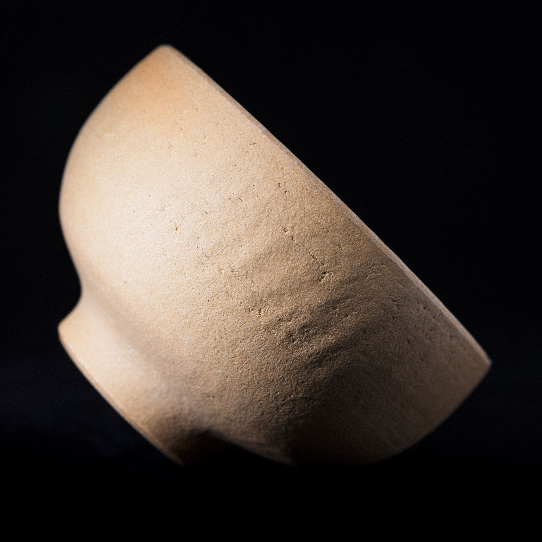 Matcha bowl in ochre stoneware #25-4