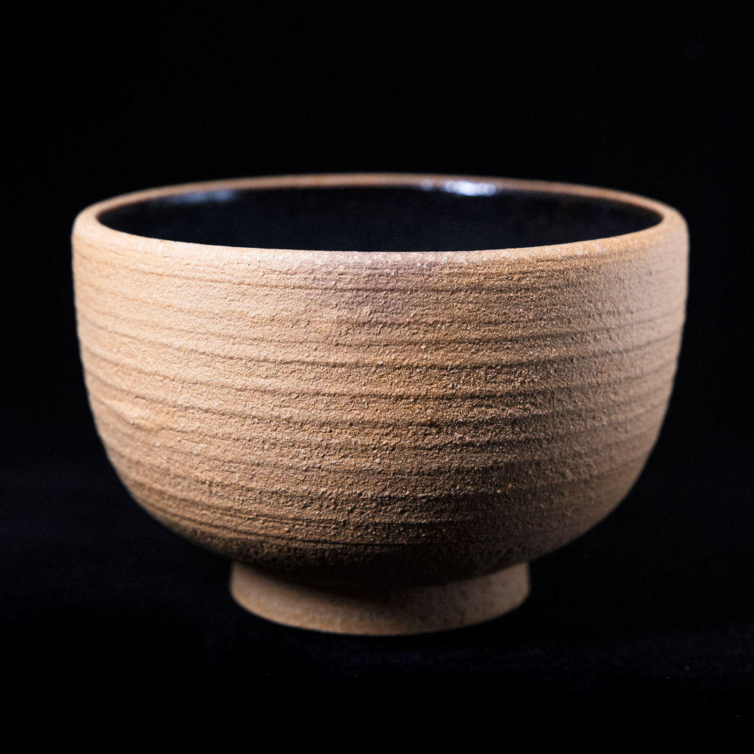 Matcha bowl in ochre stoneware #25-3