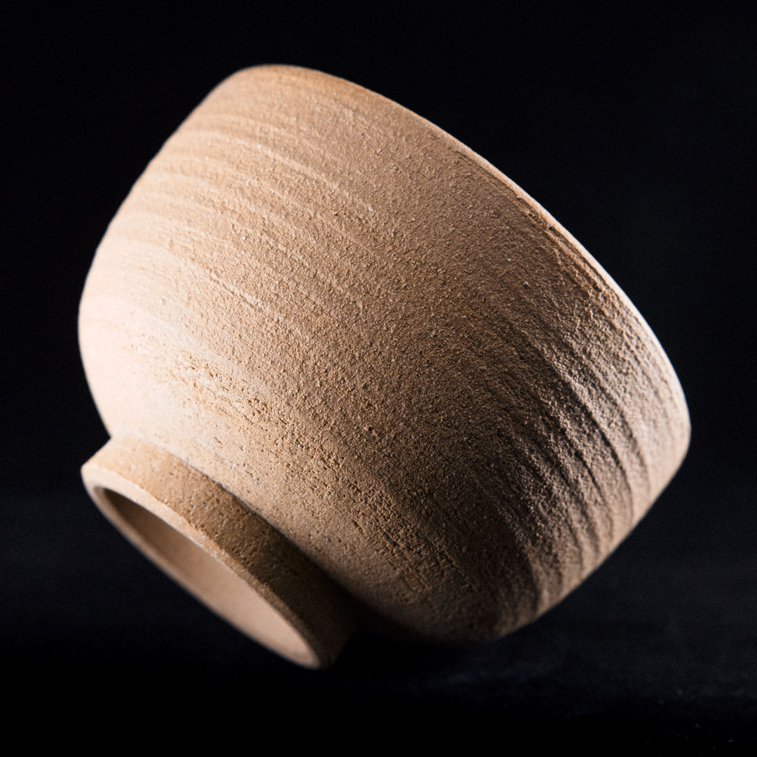 Matcha bowl in ochre stoneware #25-3