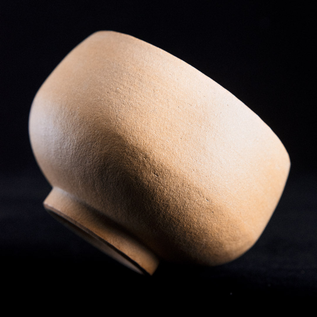 Matcha bowl in ochre stoneware #25-2