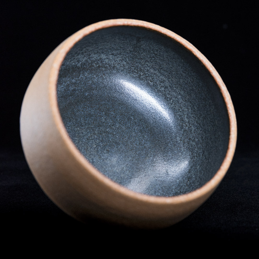 Matcha bowl in ochre stoneware #25-2