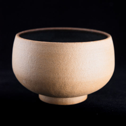 Matcha bowl in ochre stoneware #25-2