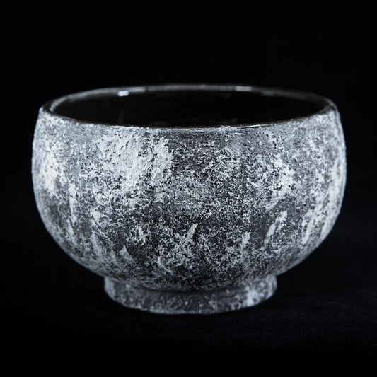 Matcha bowl in black stoneware #25-4