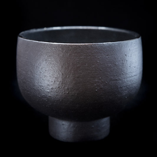 Matcha bowl in black stoneware #25-3